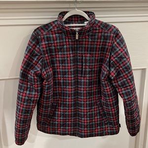 LizGolf By Liz Claiborne Plaid Quilted Jacket/Vest - Size Medium